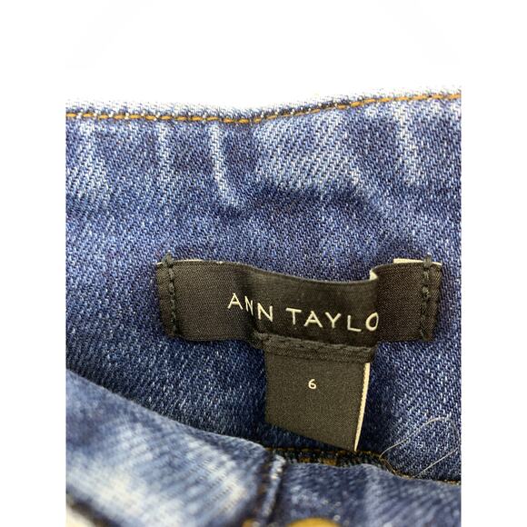 Ann Taylor The Easy Straight Jeans Womens Size 6 Medium Wash Denim Ankle Length - Picture 3 of 6